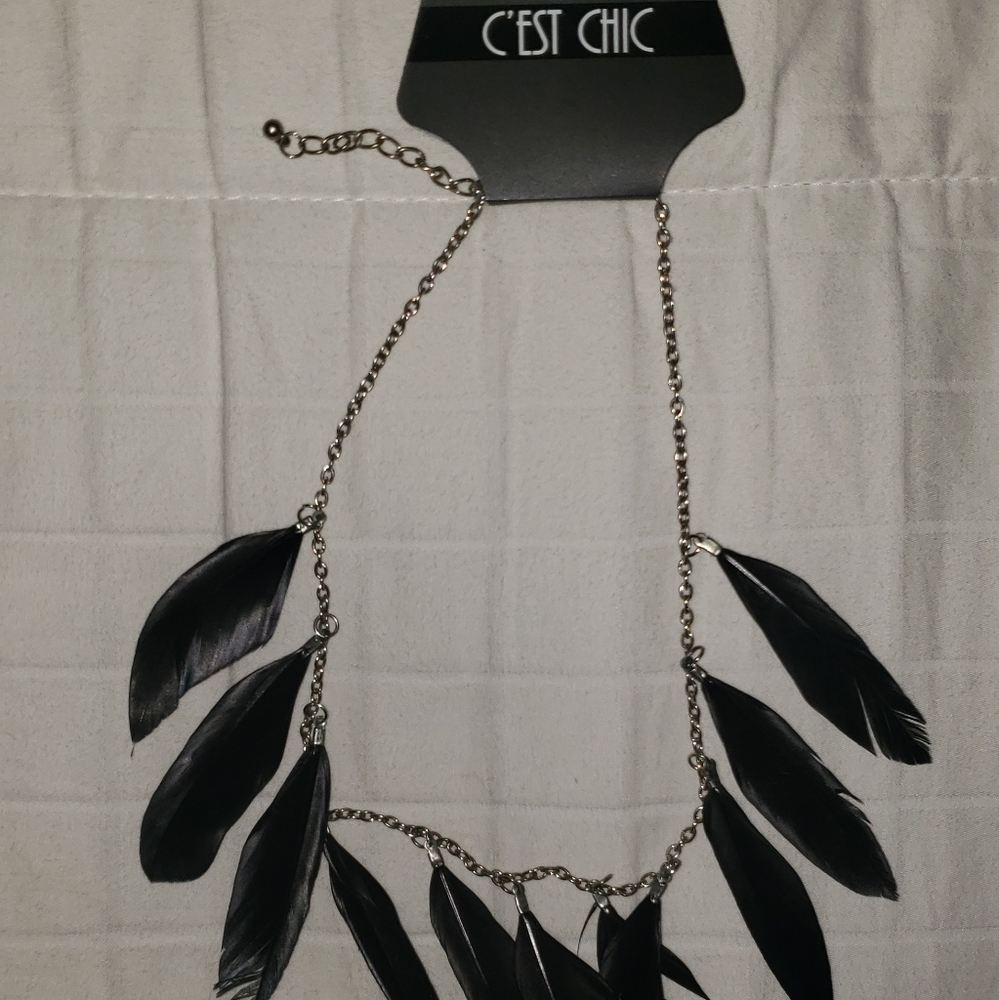 New C'est Chic Feathered Statement Necklace